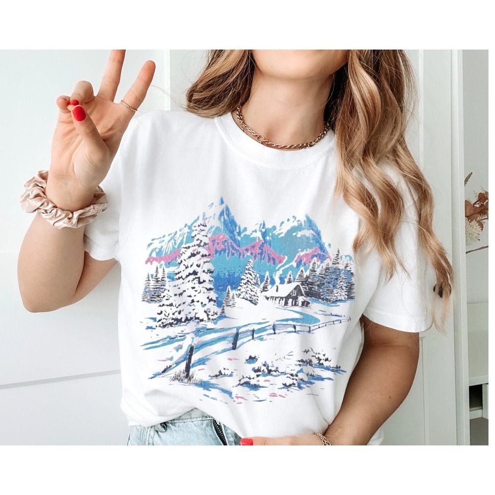 Ski Lodge Shirt Retro Winter Mountain T-Shirt